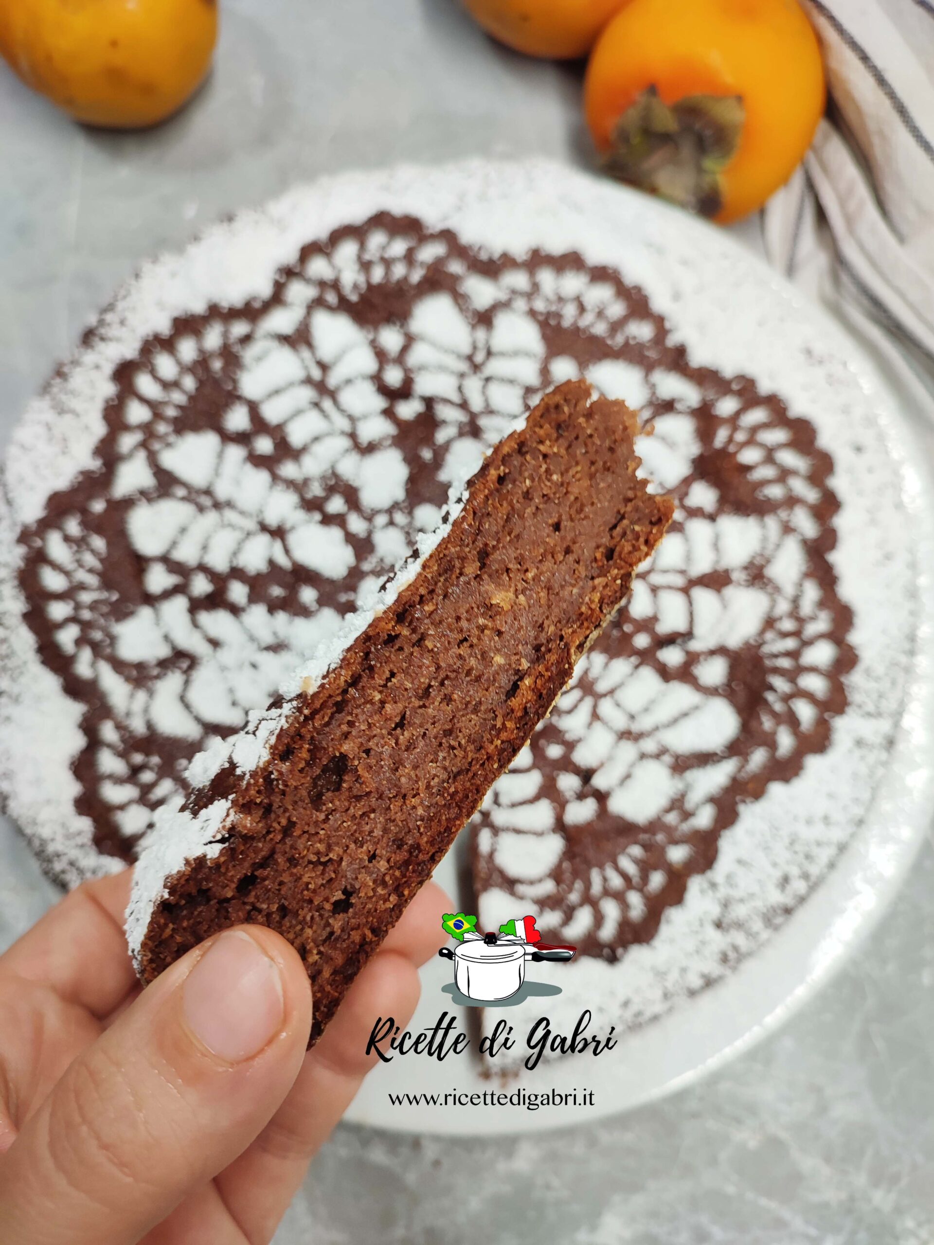 torta cachi e cioccolato senza uova ricetta facile di gabri