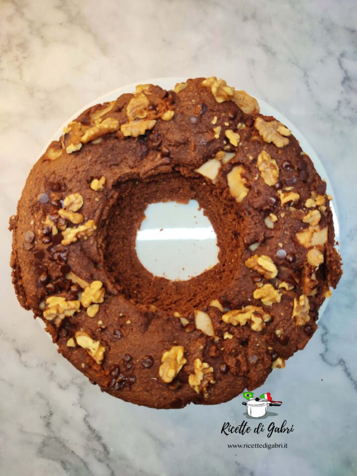 ricetta ciambella integrale pere e cioccolato