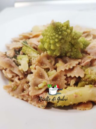 pasta farfalle integrali con broccoli romani e tonno ricetta facile di gabri