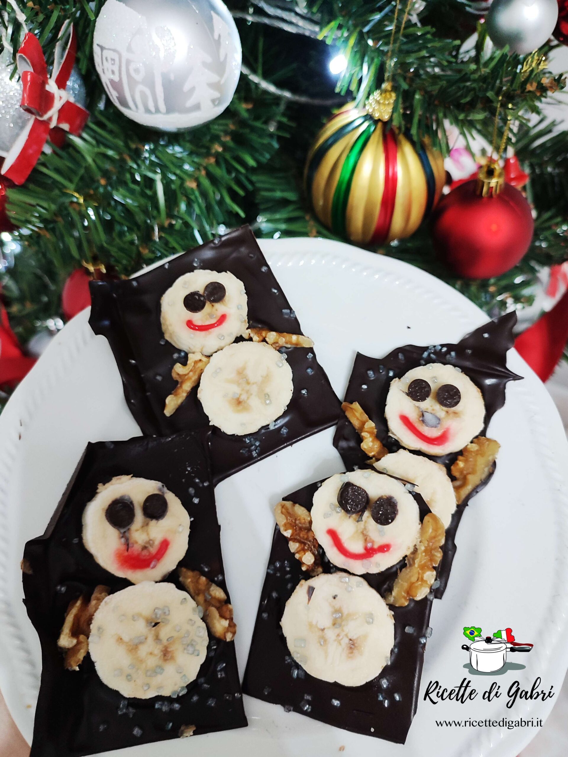 ricetta pupazzi di neve dolci cioccolatini fatti in casa idee merende bambini ricetta natalizia gabri