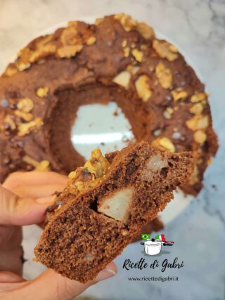 ricetta ciambella integrale pere e cioccolato in friggitrice ad aria gabri