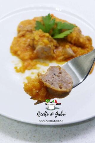 ricetta salsiccia e lenticchie rosse facile gabri