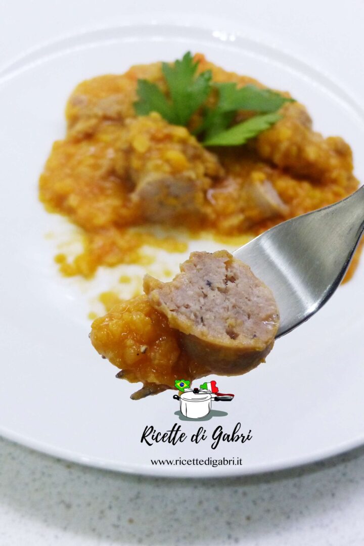 ricetta salsiccia e lenticchie rosse facile gabri