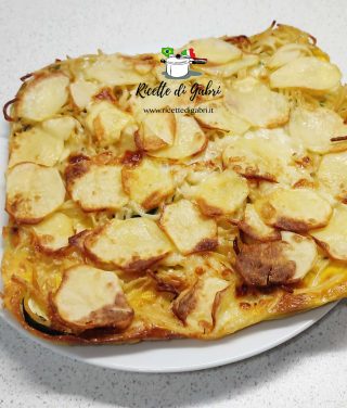 ricetta frittata di pasta con zucchine e patate in friggitrice ad aria ricetta salvacena di gabri