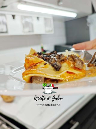 lasagne funghi e zucca in friggitrice ad aria gabri