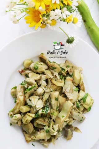 carciofi e fave in padella ricetta facile e veloce di gabri fritedda