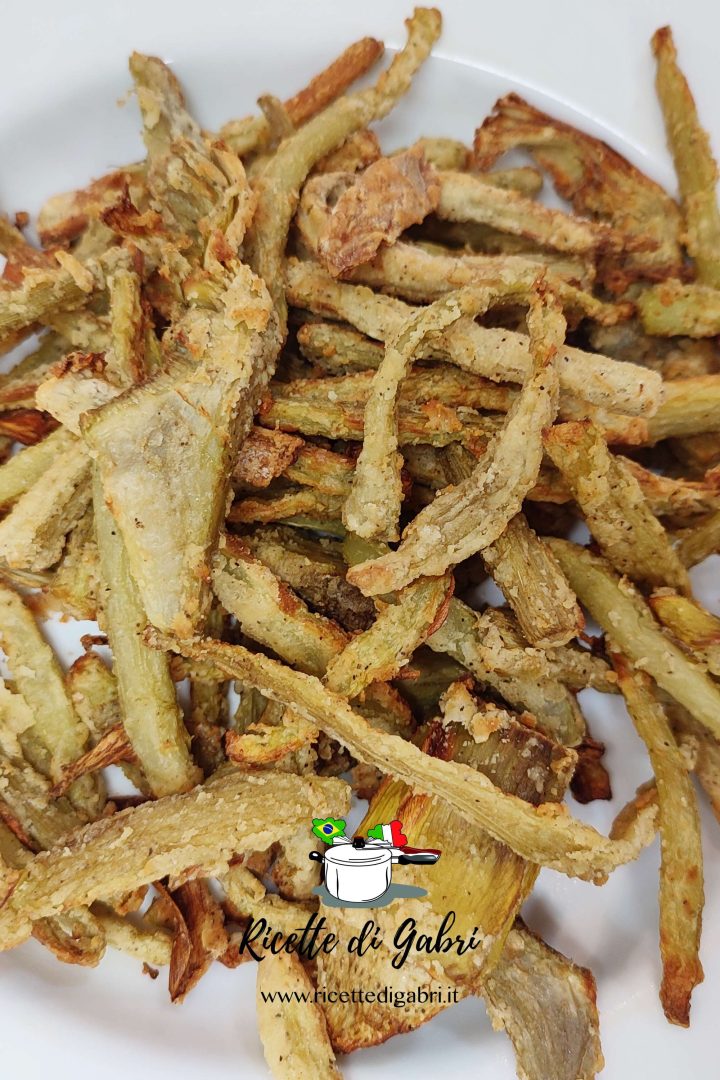 gambi di carciofi croccanti in friggitrice ad aria ricetta gabri