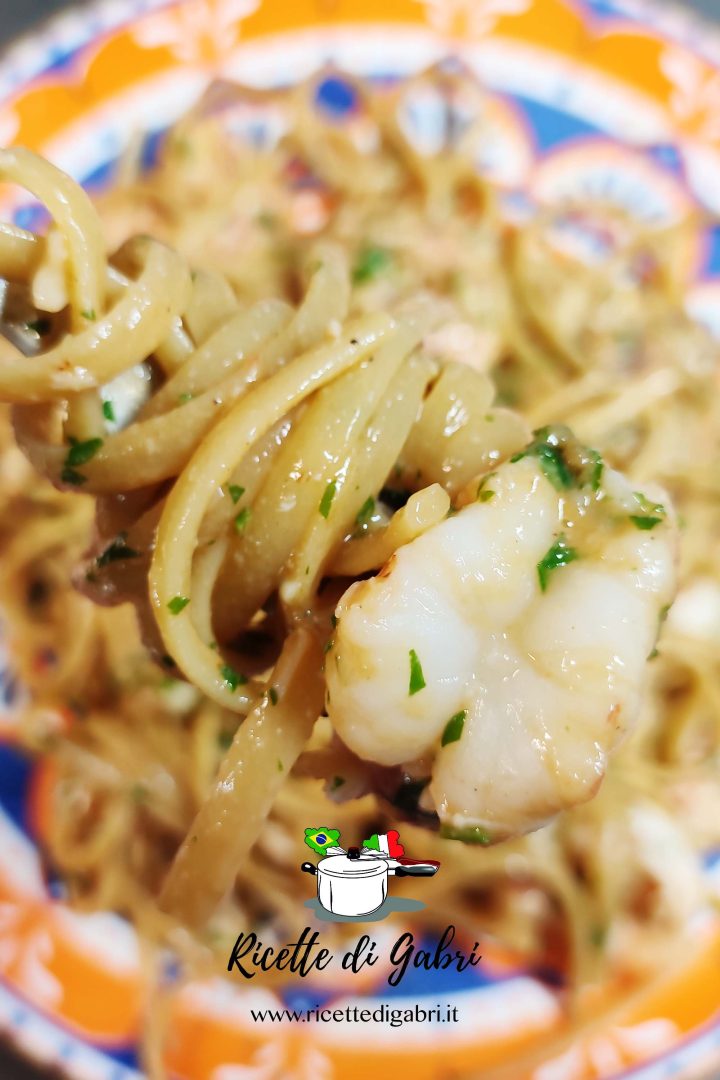 pasta con i gamberoni surgelati ricetta facile di gabri linguine frutti di mare