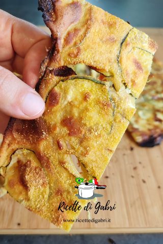 schiacciata zucchine e cipolle senza glutine ricetta farinata veloce