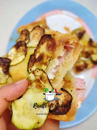 pasta sfoglia prosciutto formaggio e zucchine in friggitrice ad aria gabri