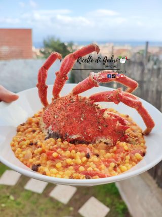 ricetta fregola con la granceola o capra di mare ricetta pilau calasetano granchio sardo sardegna ricetta gabri