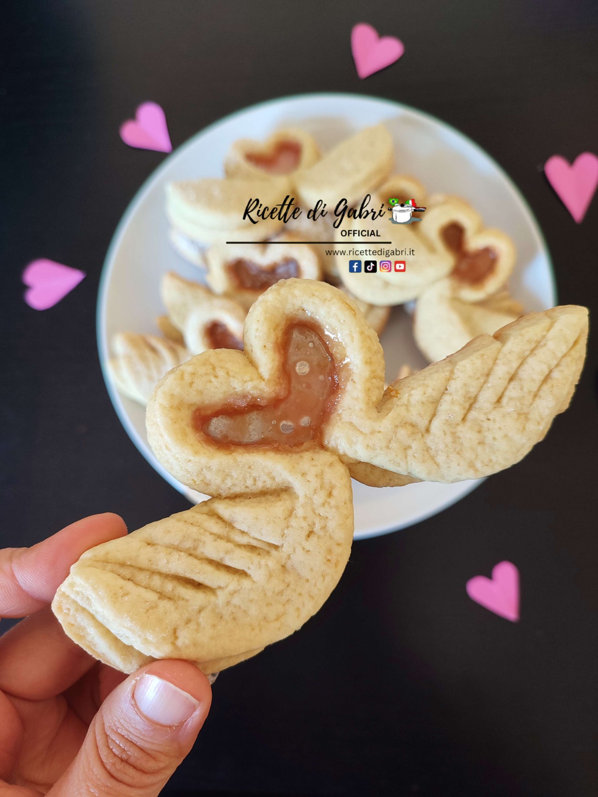 ricetta biscotti di san valentino di gabri cigni innamorati di frolla facilie e veloci