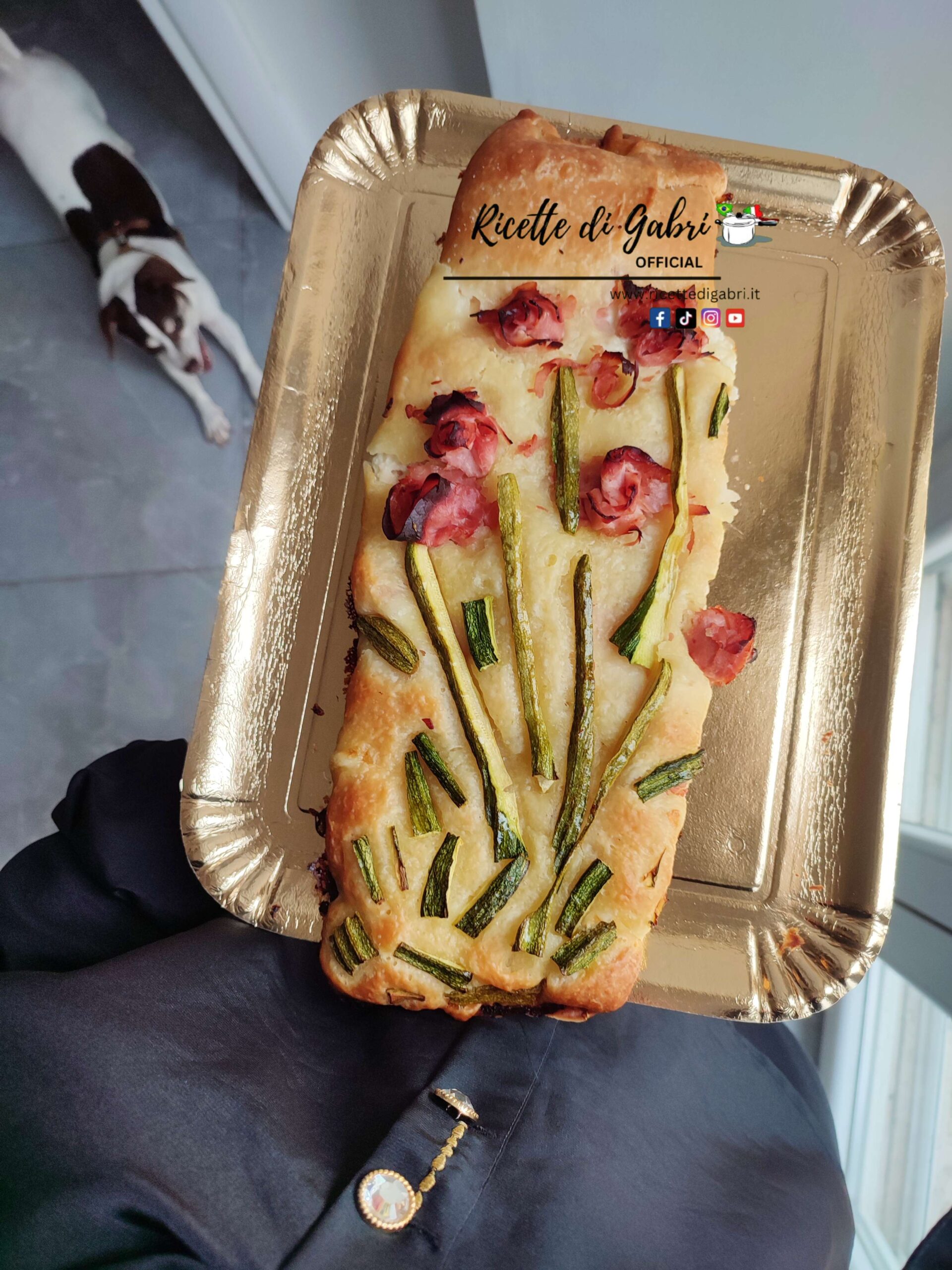 strudel salato con base pronta per pizza prosciutto e formaggio gabri