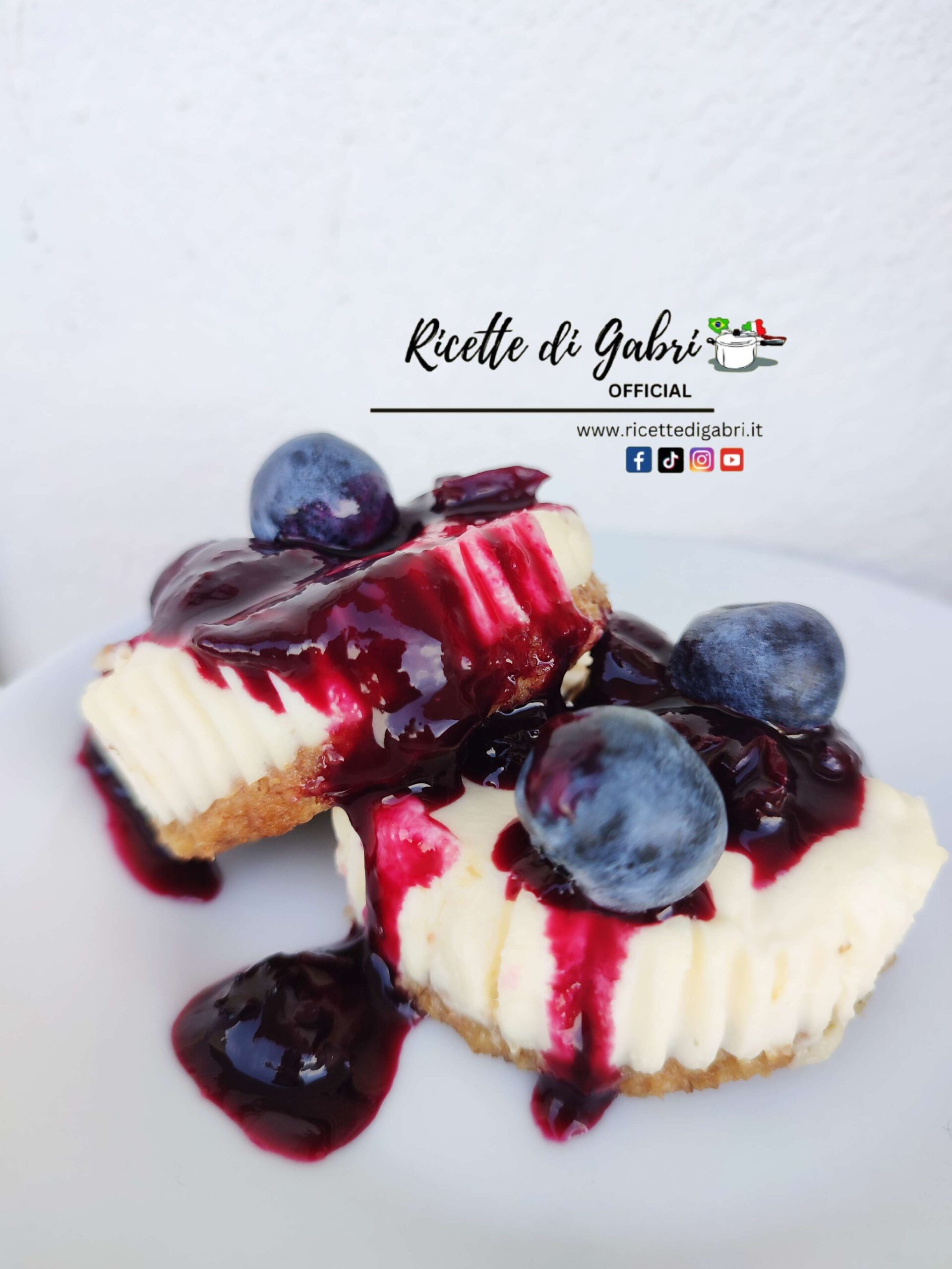 ricetta cheesecake senza gelatina facile e veloce con mirtilli gabri