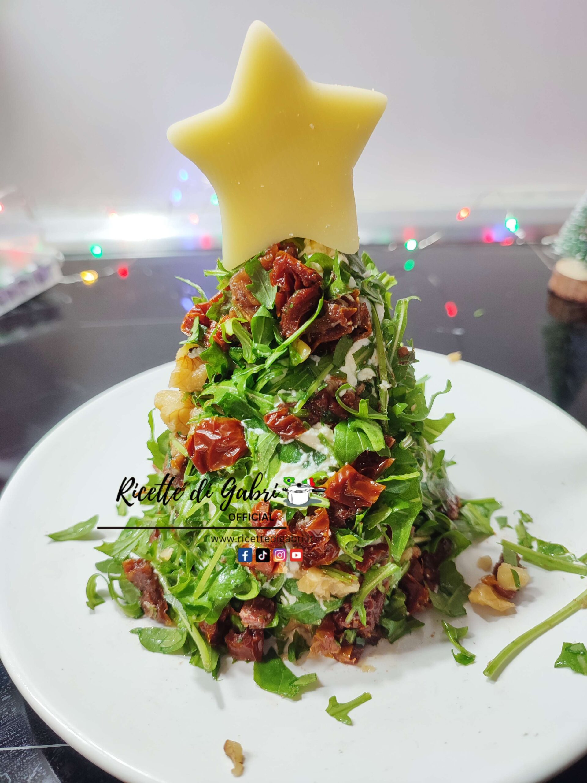 ricetta alberello di formaggio ricotta antipasti delle feste albero di natale antipasto veloce gabri