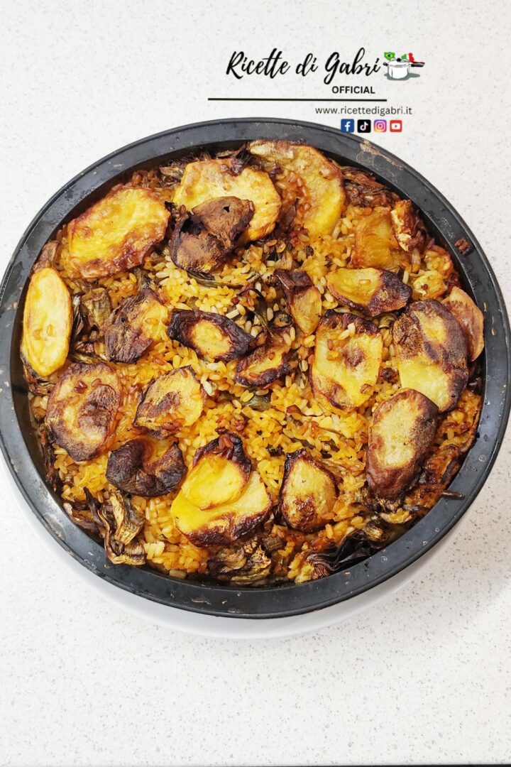 tiella riso patate e carciofi ricetta facile riso al forno carciofi vegetariana gabri