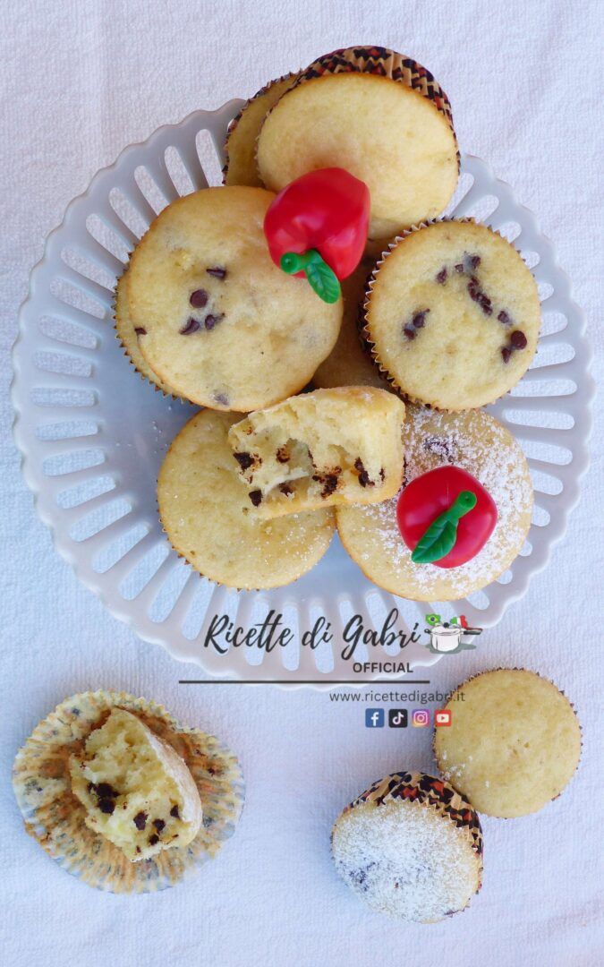 ricetta muffins mele e cioccolato soffici facili veloci gabri