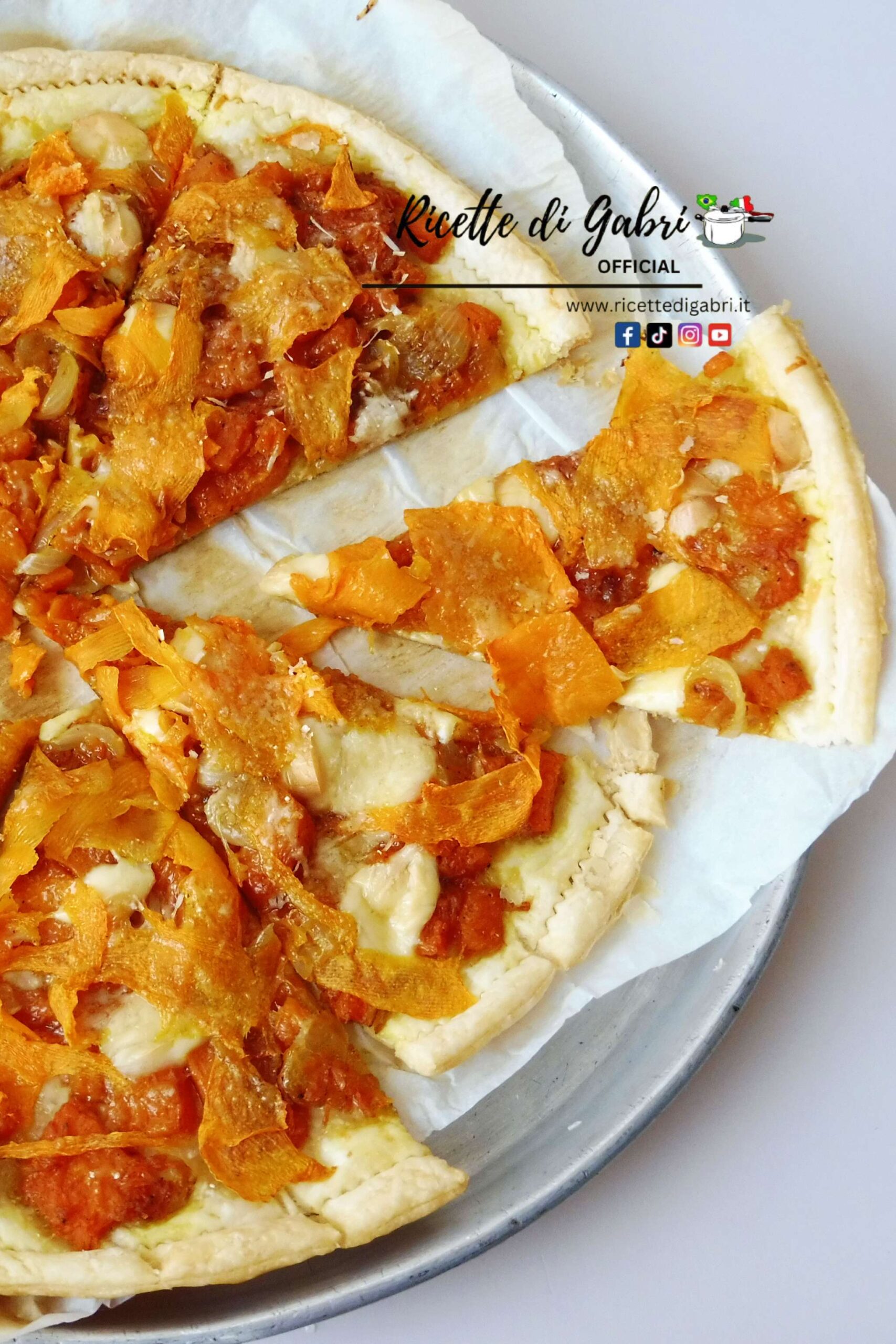 ricetta torta salata con la zucca e formaggio filante gabri